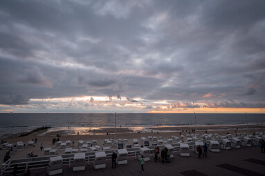 Sonnenuntergang Strandkörbe Sylt
